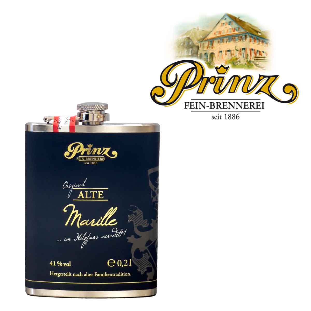 Prinz (Flachmann) Alte Marille 41%