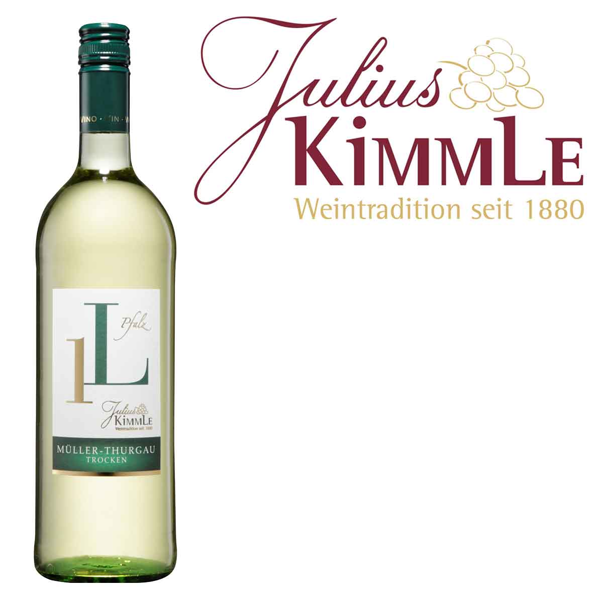 Julius-Kimmle-M_ller-Thurgau-trocken-1_0-Ltr-Flasche-2021-12-22-Fl-Logo-Re Julius Kimmle Müller-Thurgau trocken