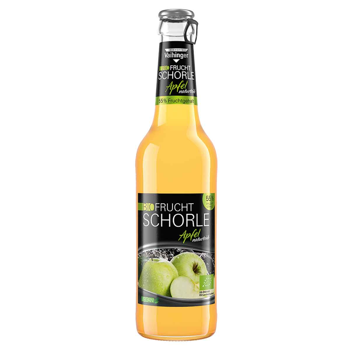 Vaihiger-BIO-Fruch-Apfelschorle-0_33l-Flasche-2021-03-24 Vaihinger BIO-Fruchtschorle Apfel trüb