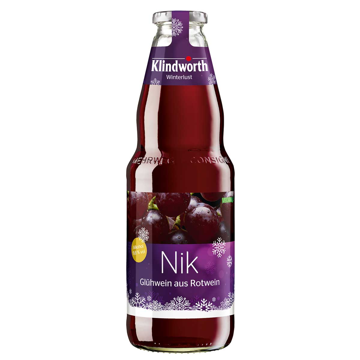 Klindworth-Winterlust-Nik-Gl_hwein-aus-Rotwein-1l-Glas-Flasche Klindworth Winterlust NIK Glühwein aus Rotwein