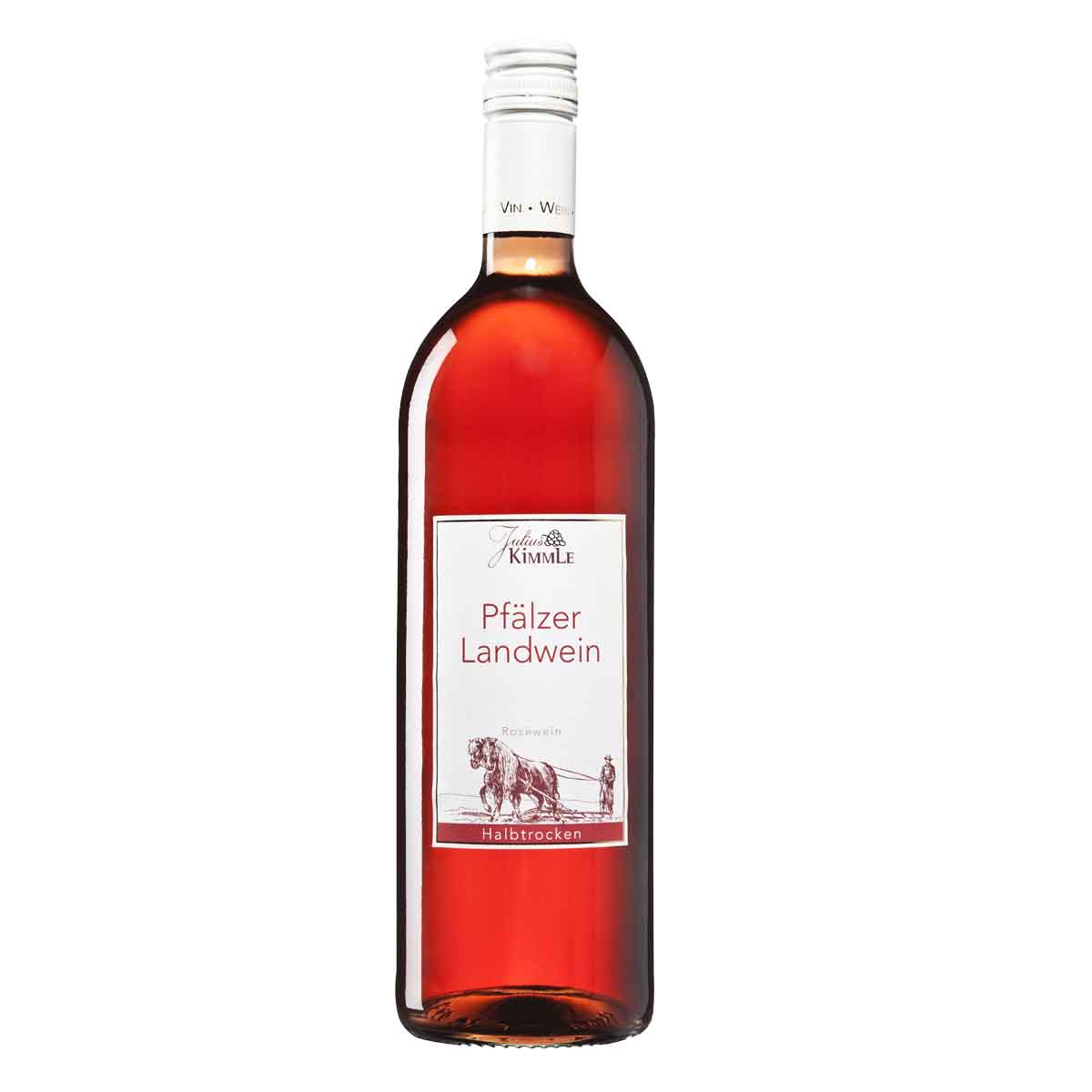 Julius-Kimmle-Pf_lzer-Landwein-Rose-1_0-Ltr-Flasche-2021-12-22byGszkZnAERU1 Julius Kimmle Pfälzer Landwein Rosé halbtrocken
